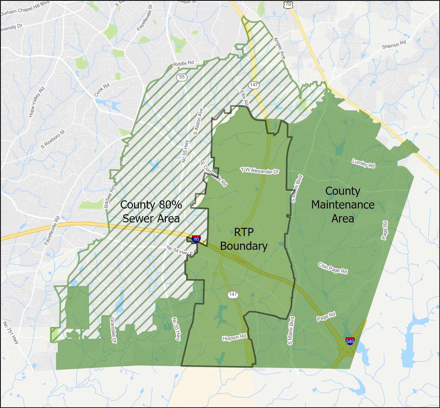 County Basin Including RTP