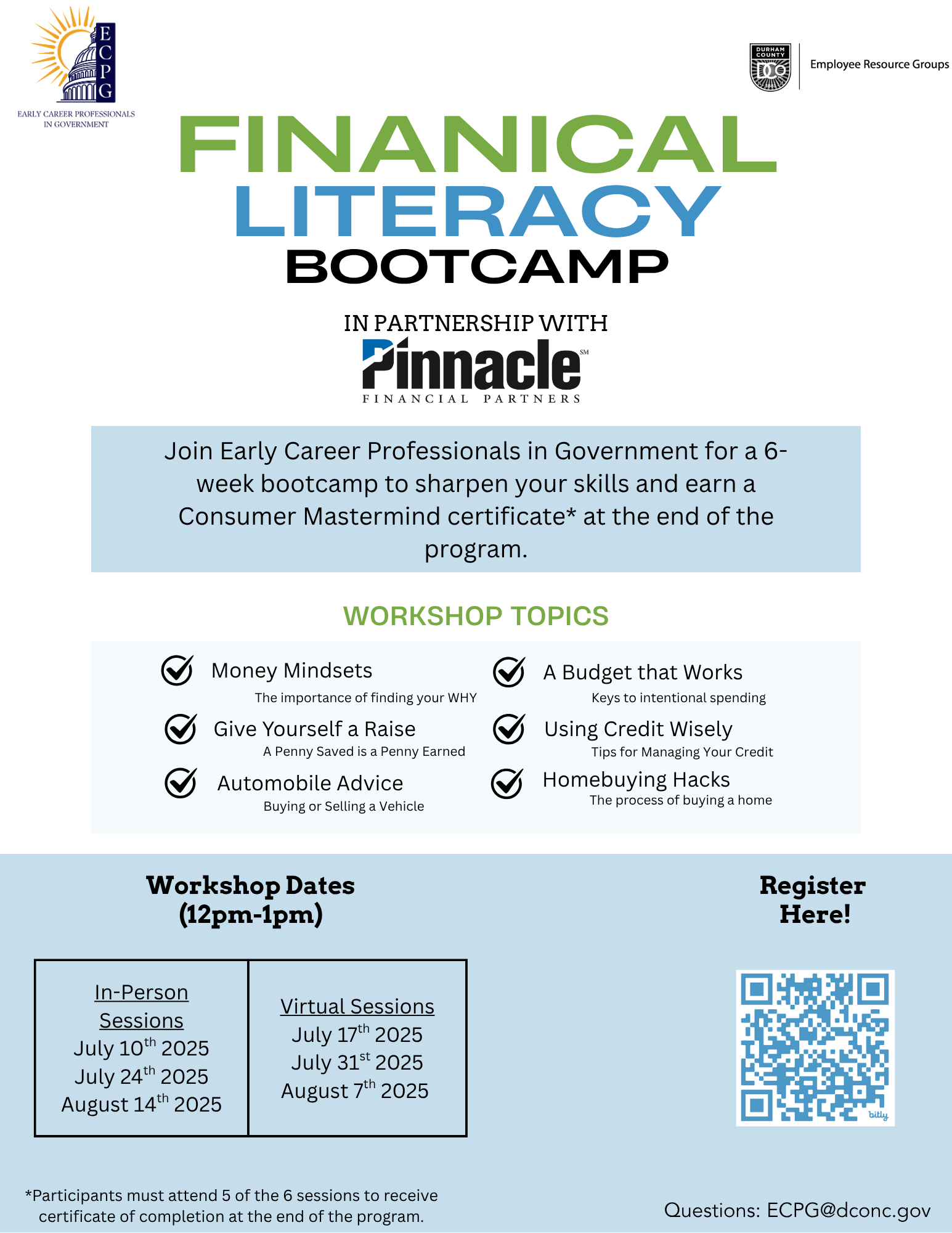Financial Workshop ECPG & Pinnacle